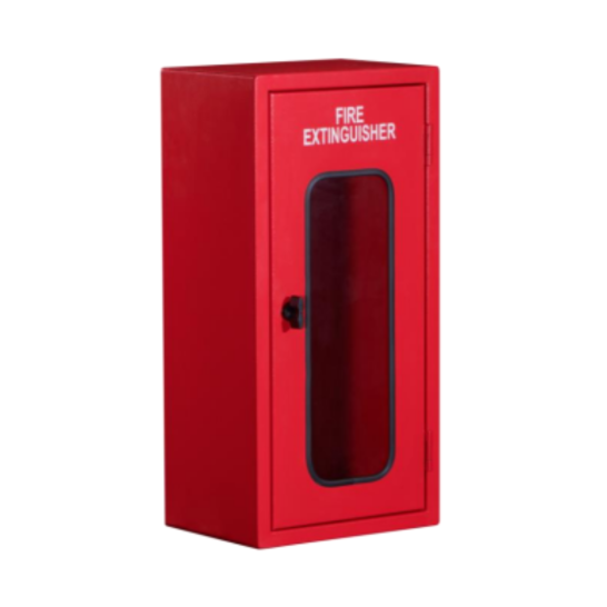 Red Steel Fire Extinguisher Cabinet 9kg | Key Less