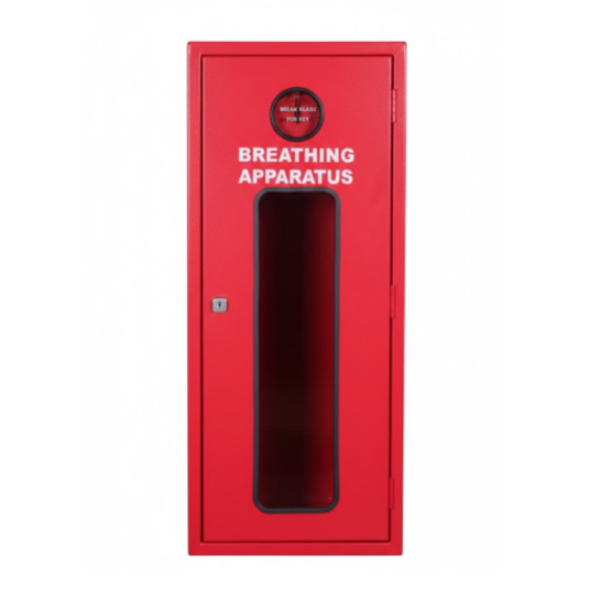 Red Steel Cabinet for Breathing Apparatus | Key Lock | 340mm x 300mm x 800mm