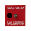 Red Steel Hosereel Nozzle Box | Key Lock | 130mm x 60mm x 130mm