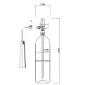 2kg CO2 Fire Extinguisher c/w Wall Bracket | Fire Rating 21B | SS EN3-7, SS EN3-9 PSB approved