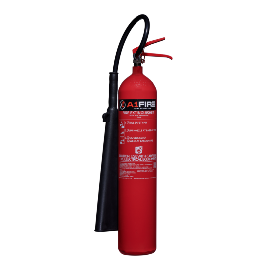 5kg CO2 Fire Extinguisher c/w Wall Bracket | Fire Rating 21B | SS EN3-7, SS EN3-9 PSB approved