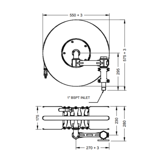 Swing Type Fire Hose Reel 25mm x 30mtr | Class A fire | EN 671-1, EN694