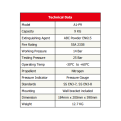 9kg ABC Powder Fire Extinguisher c/w Wall Bracket | Fire Rating 13A 70B | SS EN3-7, SS EN3-8 PSB approved