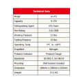 9Ltr Foam Fire Extinguisher c/w Wall Bracket | Fire Rating 21A 183B | SS EN3-7, SS EN3-8 PSB approved
