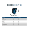 BOSCH GNH 18V-35 PRO Cordless Wood Nailer (Bare Unit)