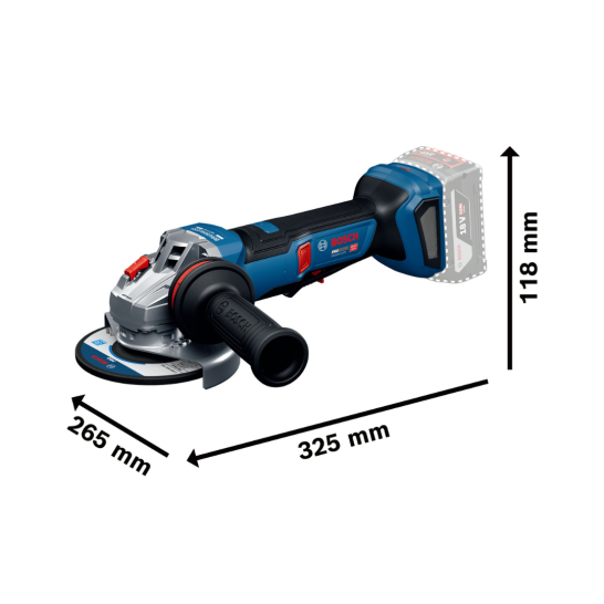 BOSCH GWS 18V-11PS PRO Cordless Angle Grinder 4" with Paddle Switch