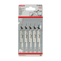 BOSCH T101D Clean for Wood Jigsaw Blade | HCS | ground teeth & taper ground | 5pcs/pack