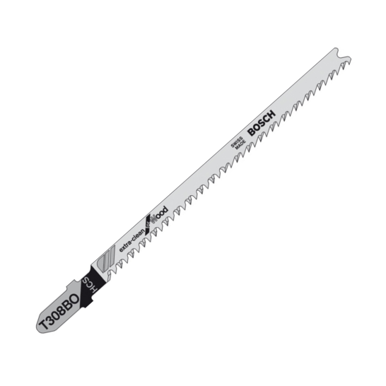 BOSCH EXPERT Wood 2-Side Clean T308BO Jigsaw Blade | HCS | ground teeth & taper ground | 5pcs/pack