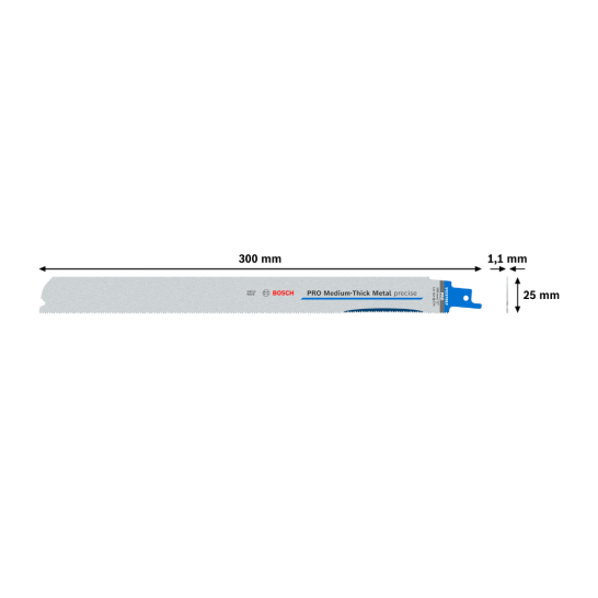 BOSCH S1237BEF Blade PRO Medium-Thick Metal Precise | BIM | 3x3 Tooth | 5pcs/pack | 300mm length