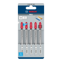 BOSCH T102H Jigsaw Blade PRO Plastics PVC Clean | HCS | ground teeth & taper ground | 5pcs/pack