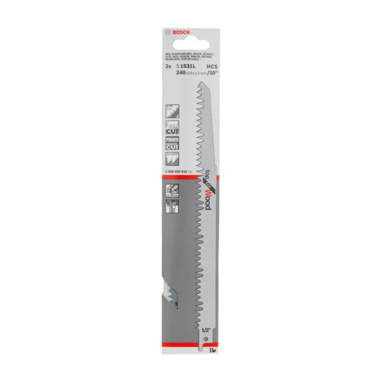 BOSCH S1531L Sabre Saw Blades Wood Cutting. Reciprocating Saw Blade. 2pcs.
