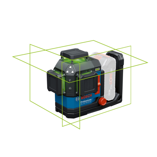 BOSCH GLL 18V-120-33CG PRO Cordless Line Laser 35mtr working range. Green Laser [Bare Unit]